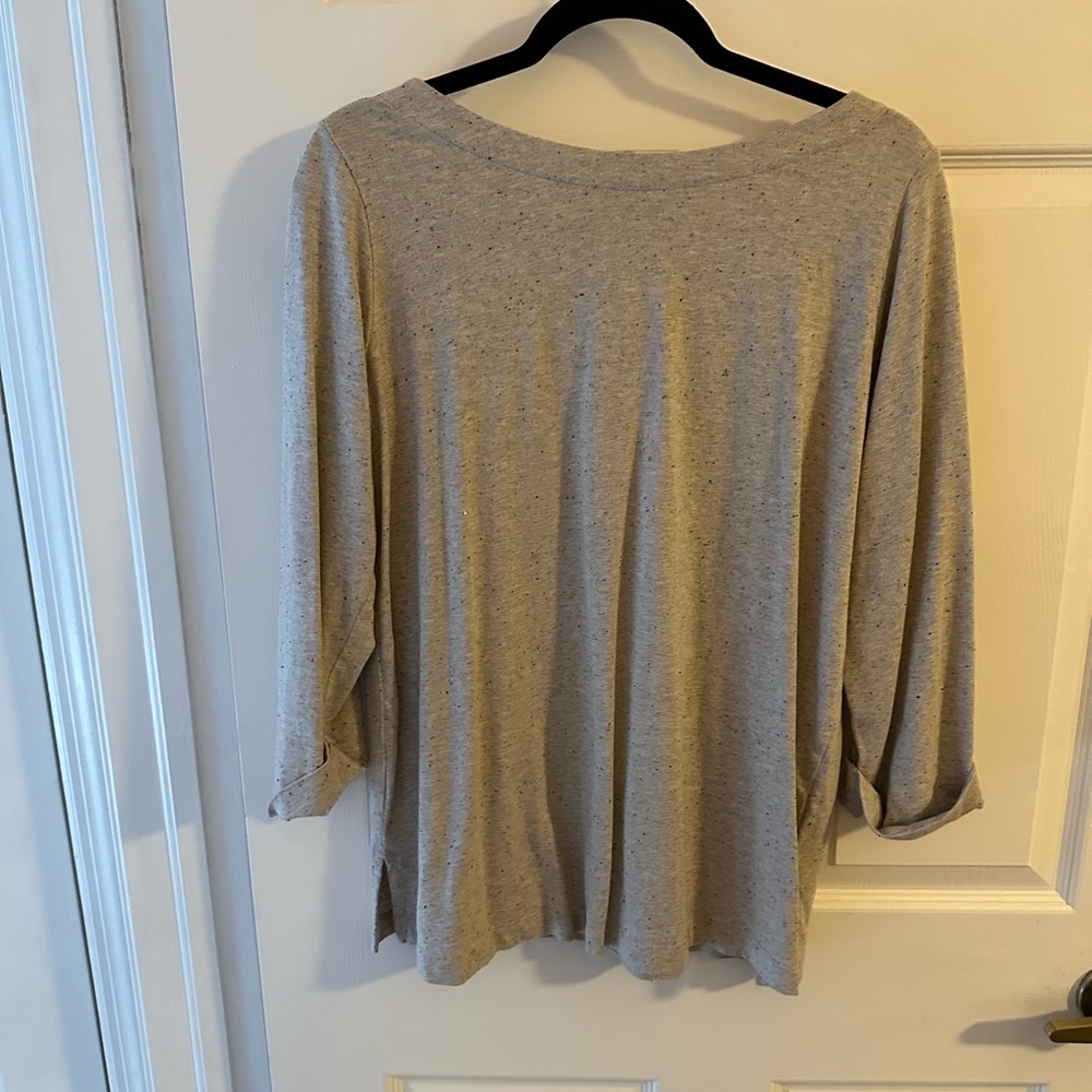 J.Jill, Pumice Heather Multi top, size Medium Tall (M/T)
